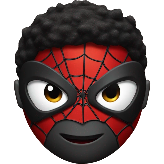 miles morales with spiderman mask emoji