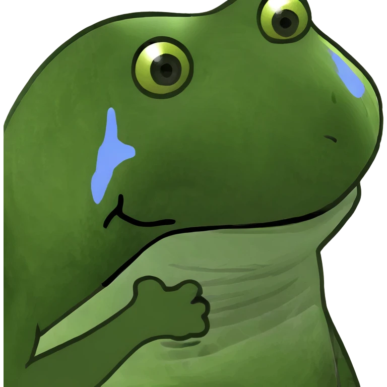 blonde frog emoji