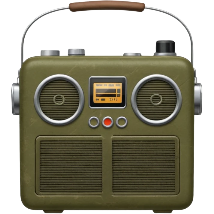 Military portable radio in cover, emoji