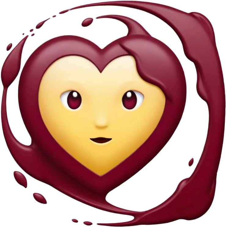 burgundy painting emoji
