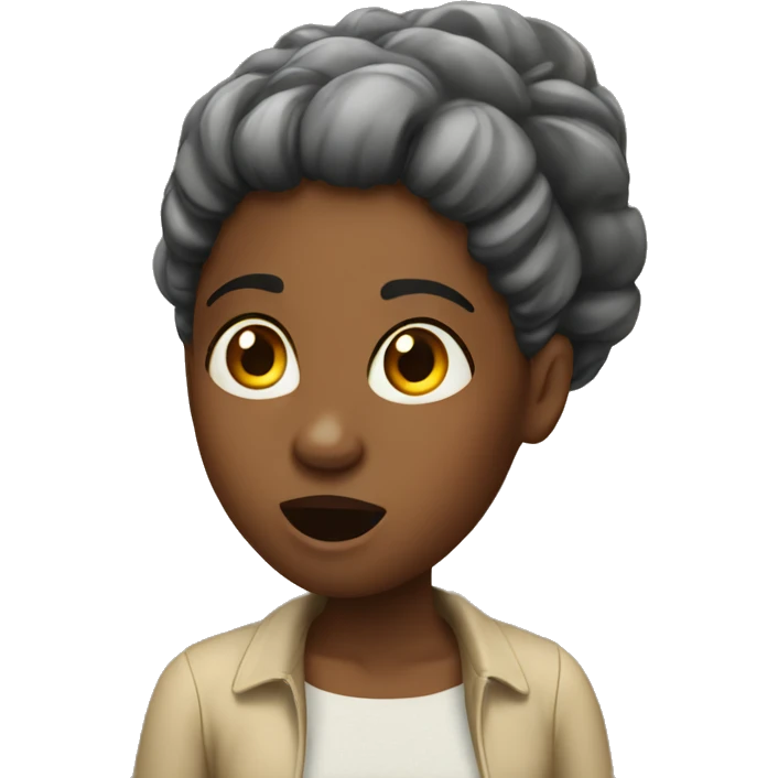 Black women surprised emoji