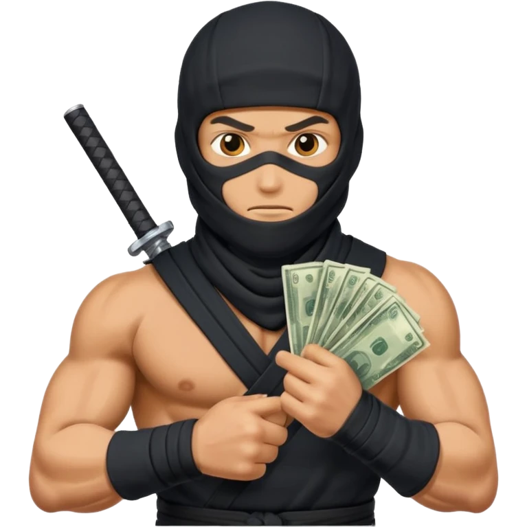 Ninja holding money emoji