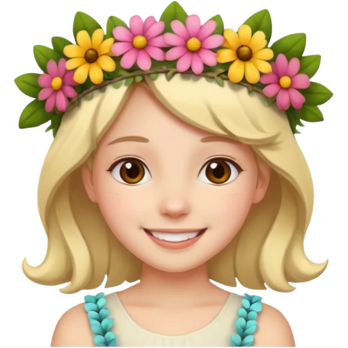 flower crown girl emoji