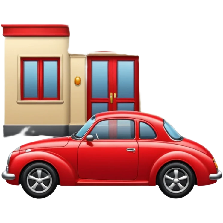 car parked on the street emoji