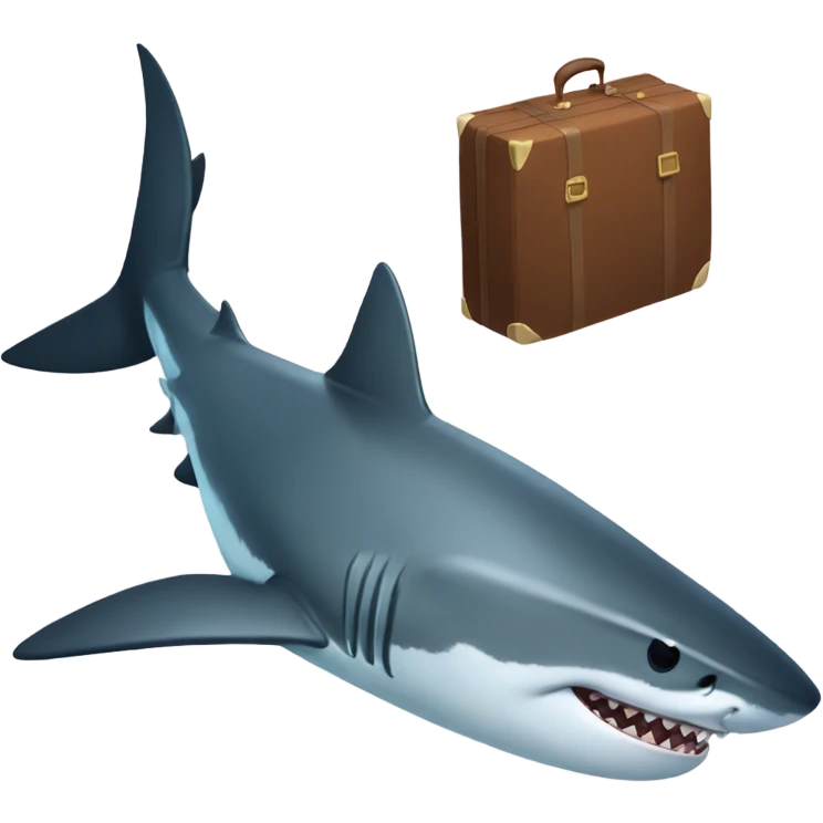 Shark going to a hotel  emoji