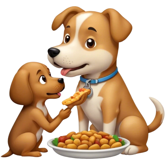 dog eating a human  emoji