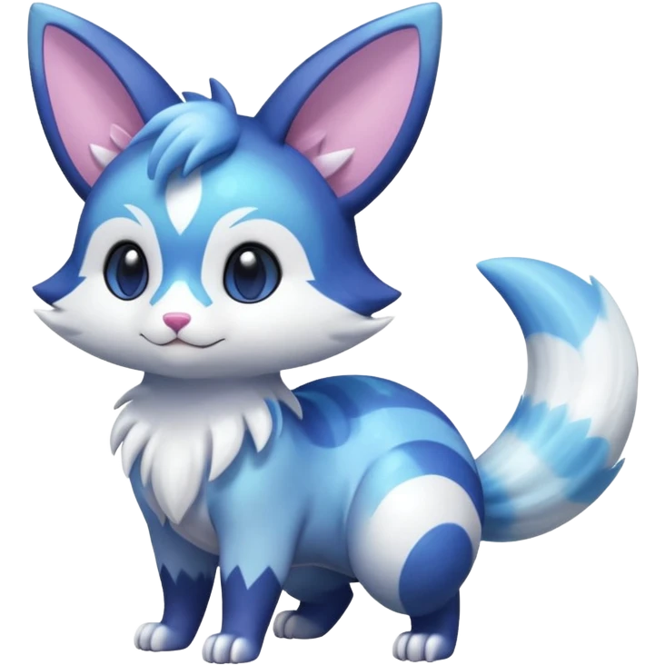 Shiny Exotic Colorful Pastel-Nebula-Gradients Furret-Meowstic-Zangoose-Hybrid (Full body) emoji