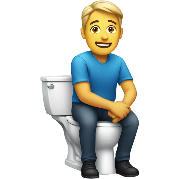 Man in toilet  emoji