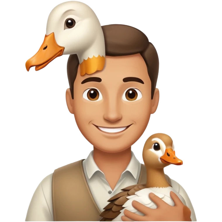 man with goose emoji