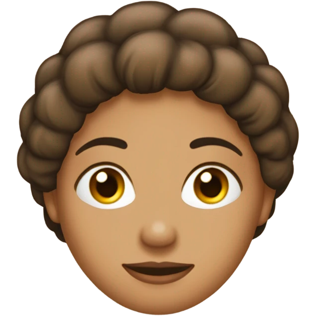 Mujer, pelo lacio (color castaño) piel media morena, suéter navideño  emoji
