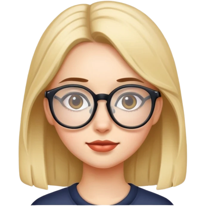 girl with a glasses emoji