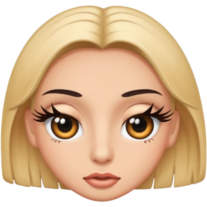Rolling eyes with lashes emoji
