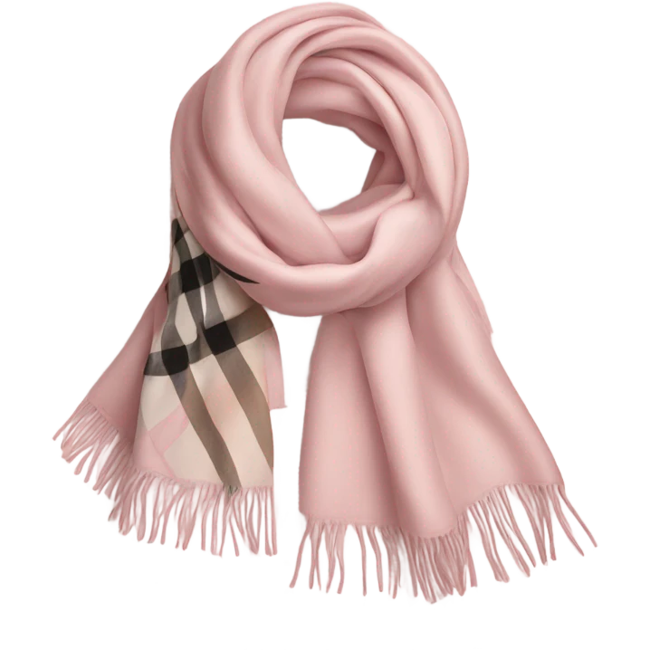 Burberry scarf pastel pink emoji