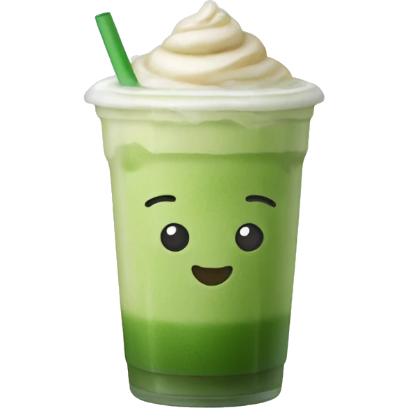 Iced matcha latte emoji