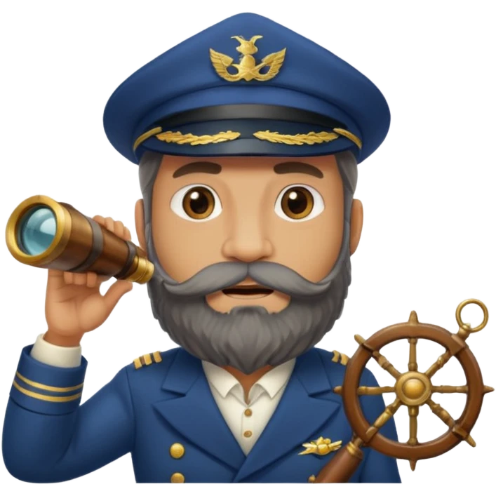 bearded fish ship captain emoji