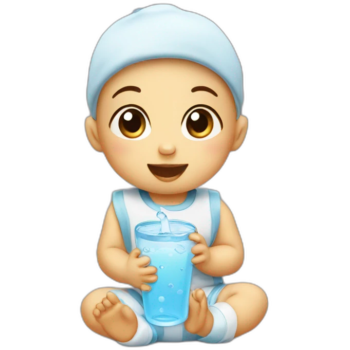 Baby drink water emoji