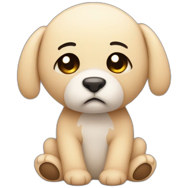 Sad cute cuddly toy emoji