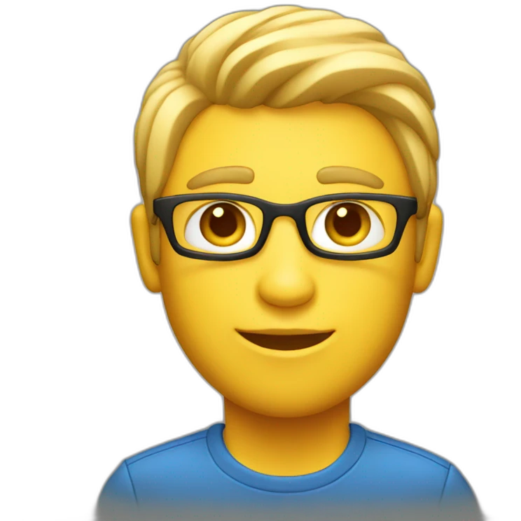 A masculine blond UI Designer emoji