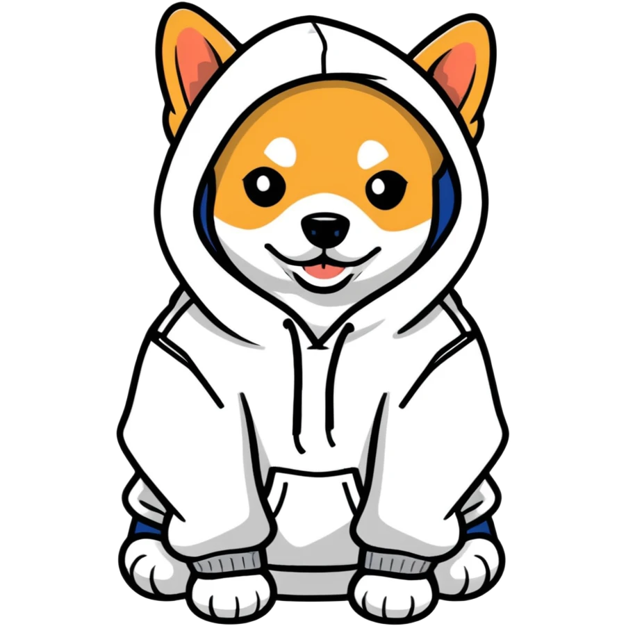 Dog with a hoodie  emoji