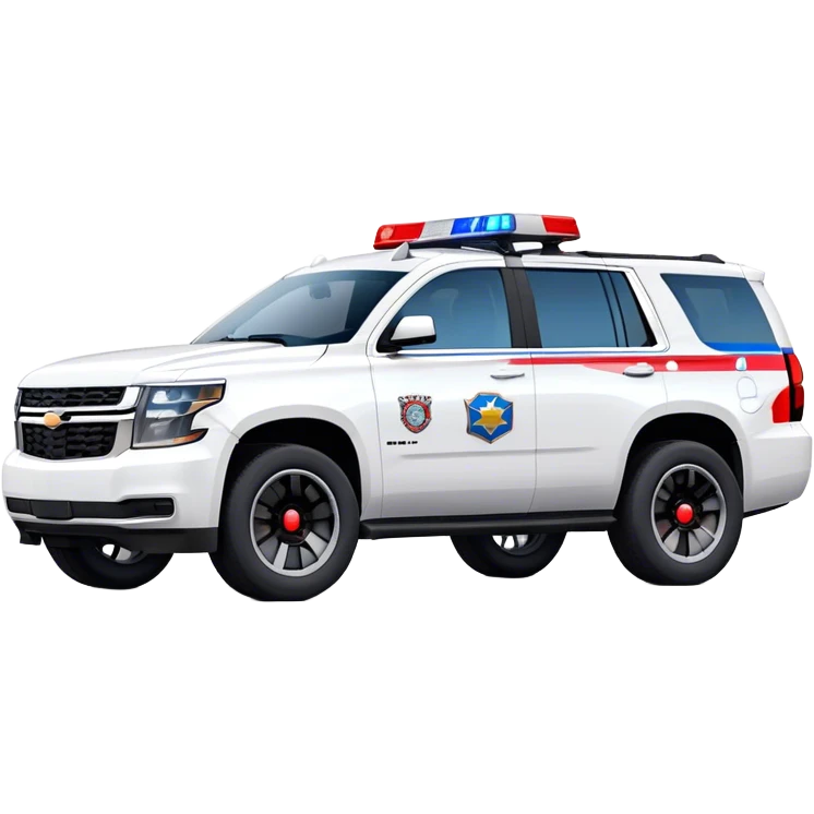 Emergency Response SUV - Chevrolet Tahoe (Model Year: 2021) (Iconic colour: White with red/blue sirens) emoji