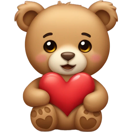 Teddy bear giving out hearts  emoji
