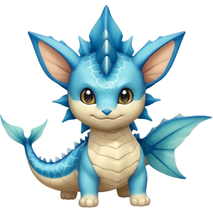 Elfish Unique Torterra-Vaporeon-feline emoji