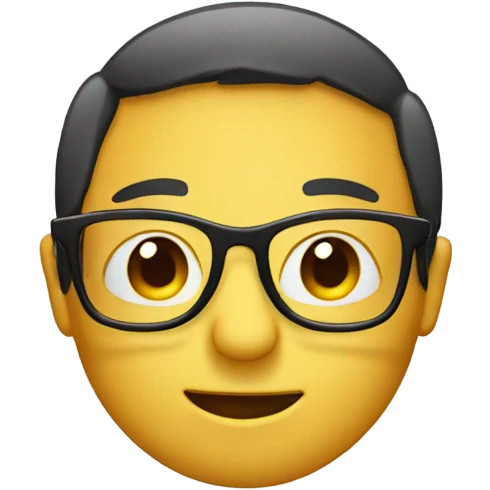 a face with glasses  emoji