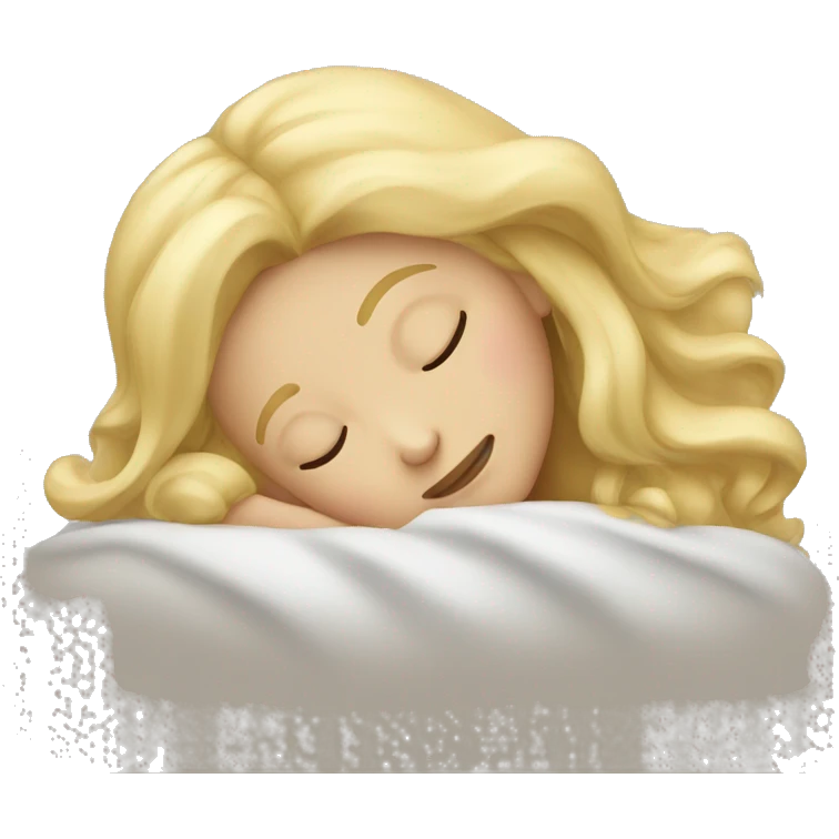 blonde girl sleeping emoji