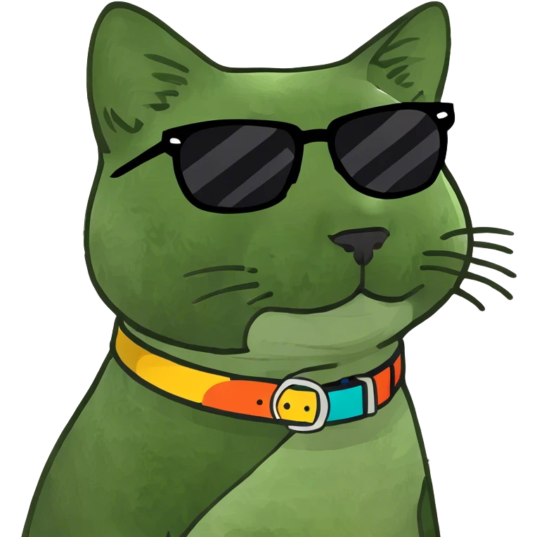 Cat with sunglasses emoji