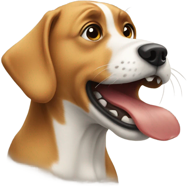 Dog spitting  emoji