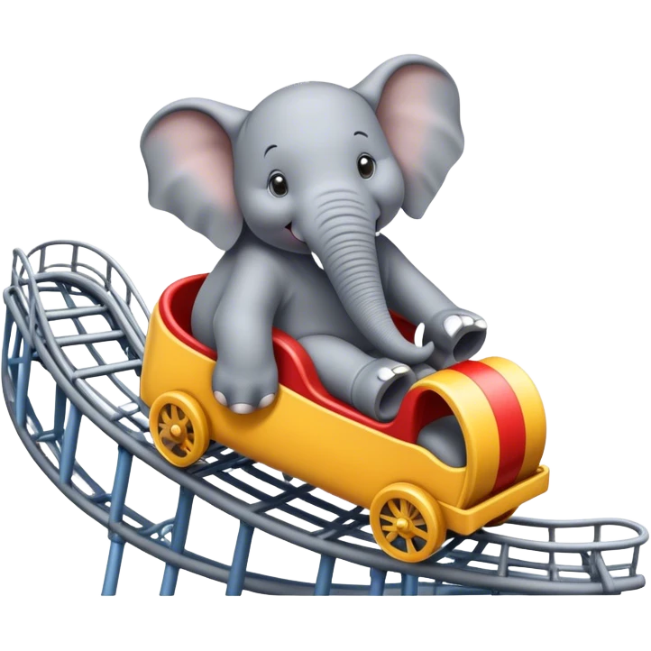 Elephant on roller coaster emoji