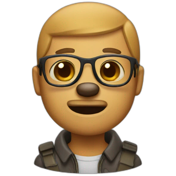 A dog man emoji