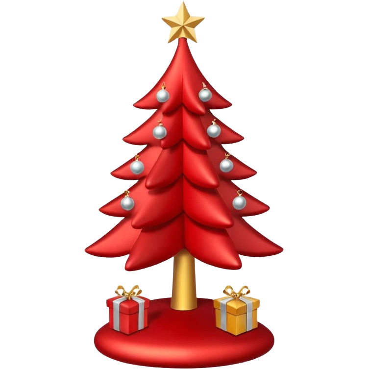 Red christmas tree emoji