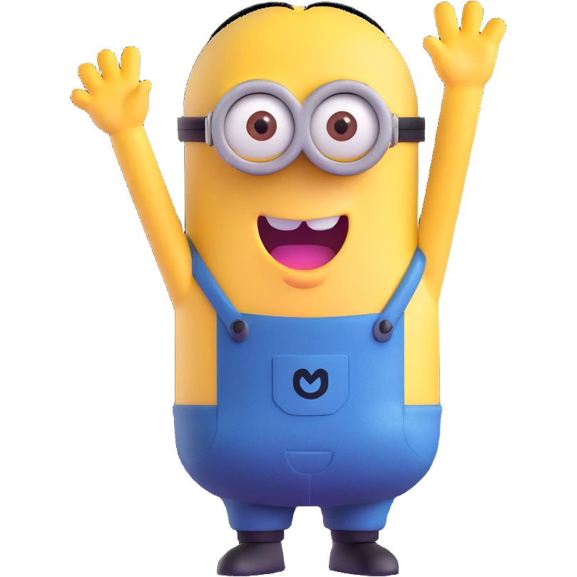 Minion character waving emoji