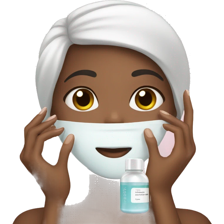 Girl doing skincare emoji