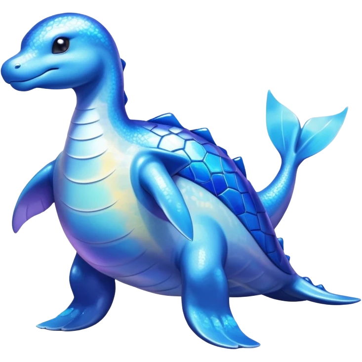 Shiny Exotic Colorful Lapras-Kyogre-Fakémon-hybrid-creature (full body)  emoji