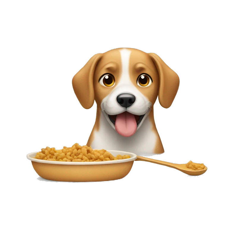 Dog eating food emoji