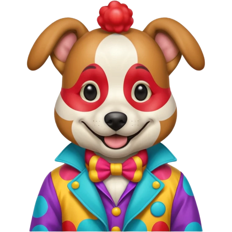 Dog clown, jacket emoji