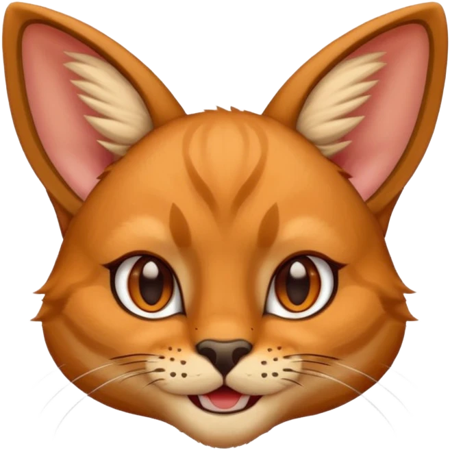 Caracal cat as a Android style emoji reference: 😺 emoji