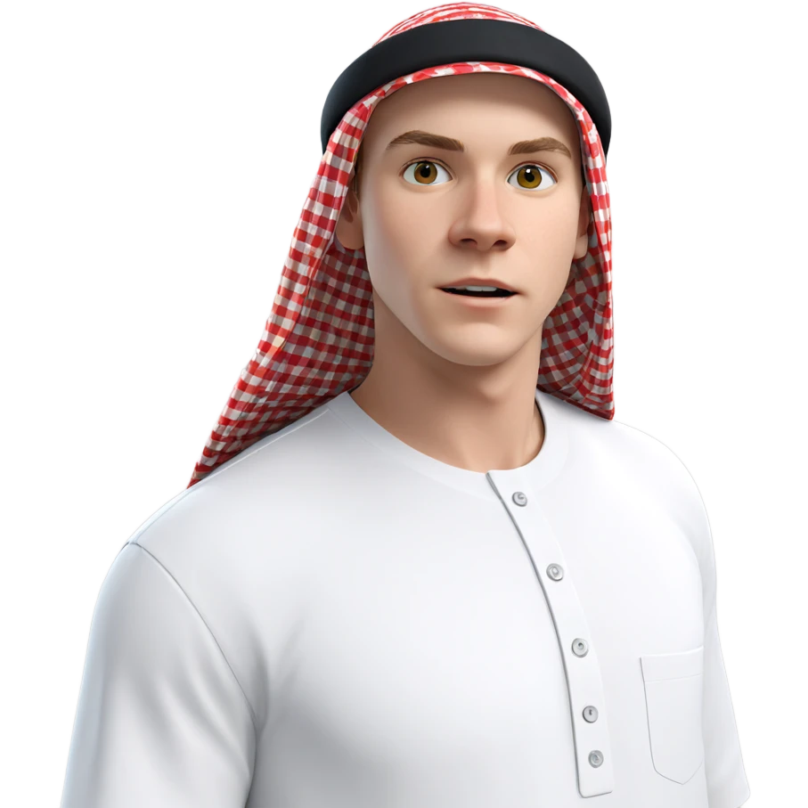 boy in white shirt hat emoji