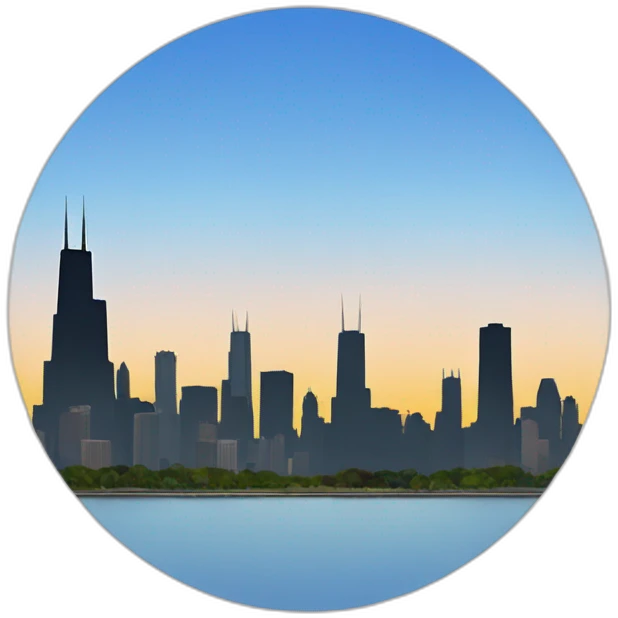 chicago skyline with the words summit emoji