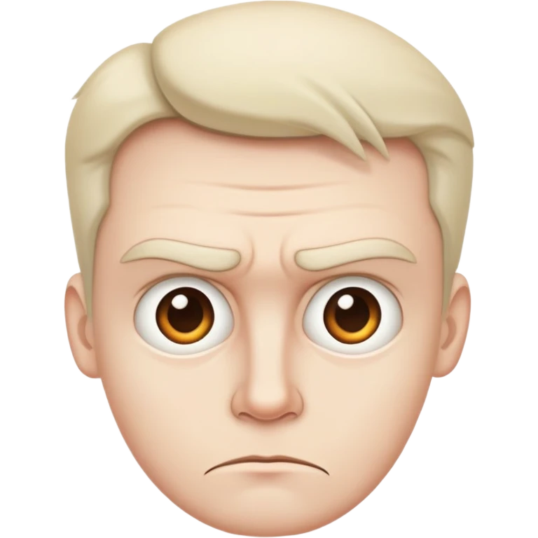 A suspicious face emoji