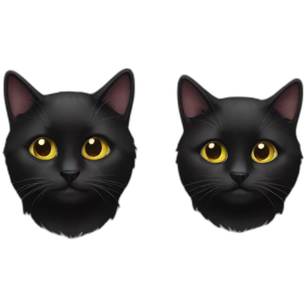 Two black cat emoji