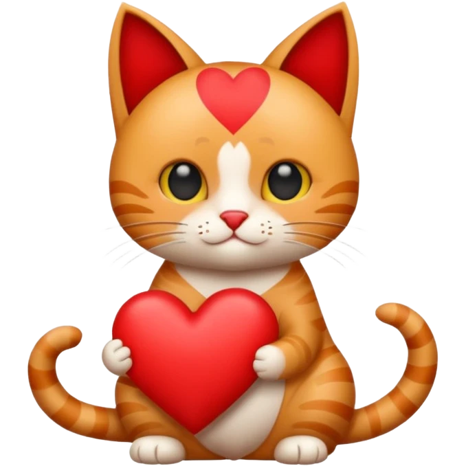creame un gatito con un corazon emoji