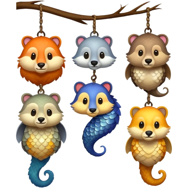 animals hanging emoji