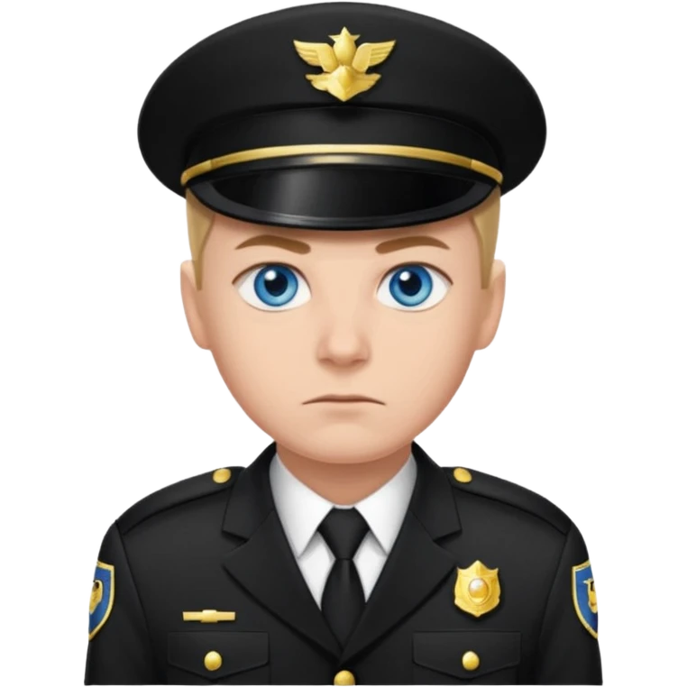 Sergeant ,blue eyes black uniform emoji