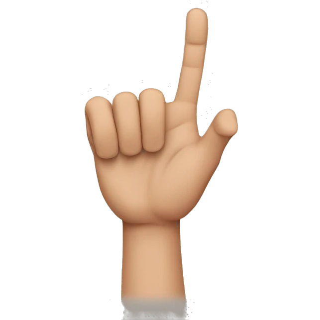 a hand emoji