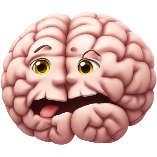 hugging brain that looks like hugging face emoji emoji