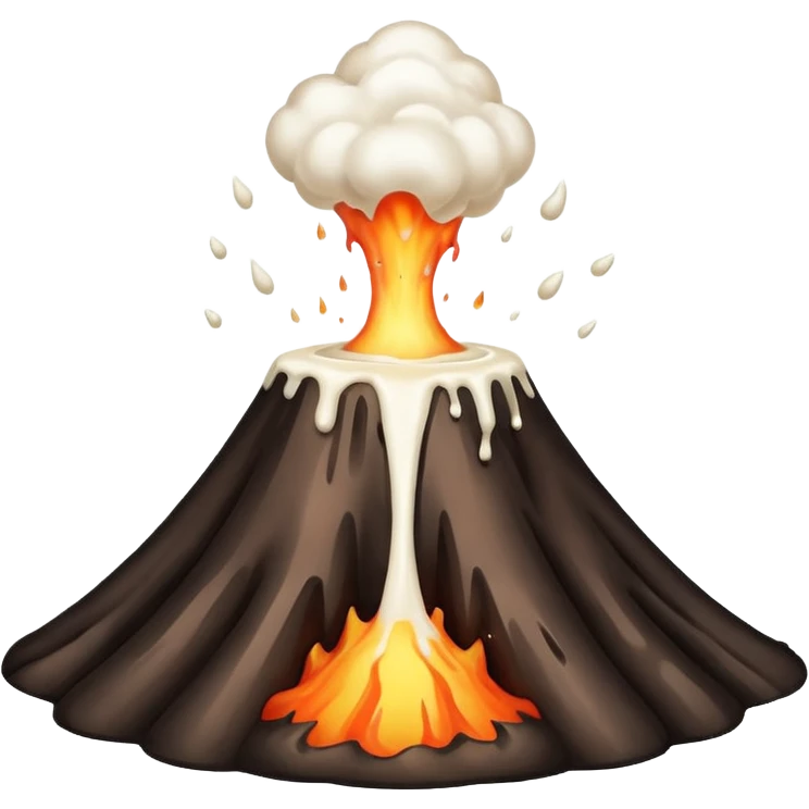 Milk coming out of a volcano  emoji