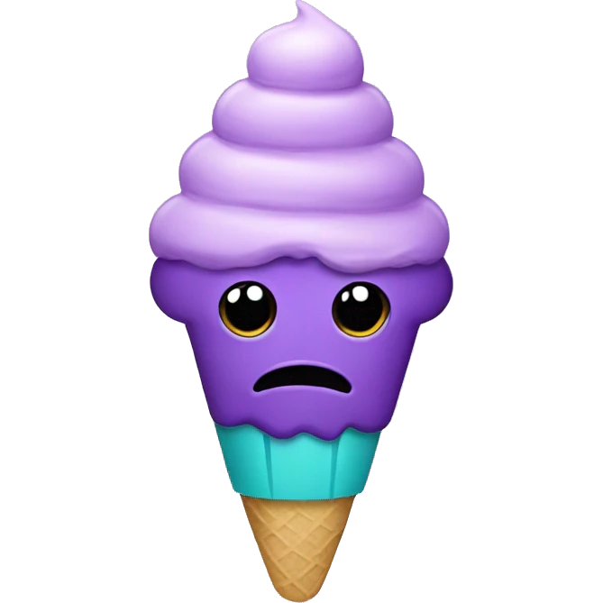 a purple ice cream  emoji